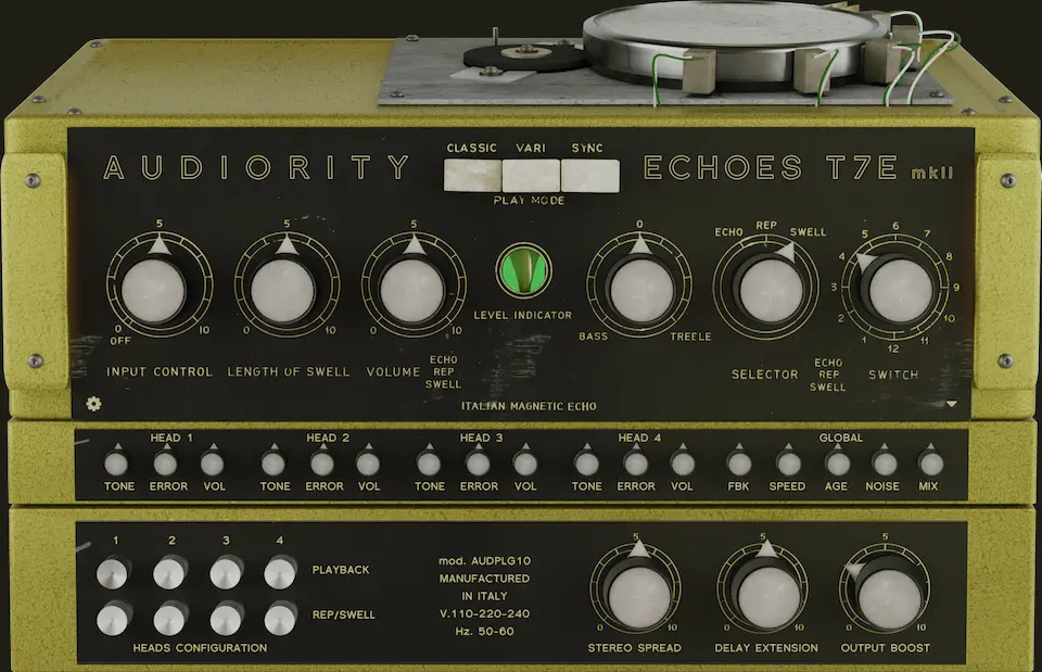 Best Delay VST Plugins: Audiority - Echoes T7E