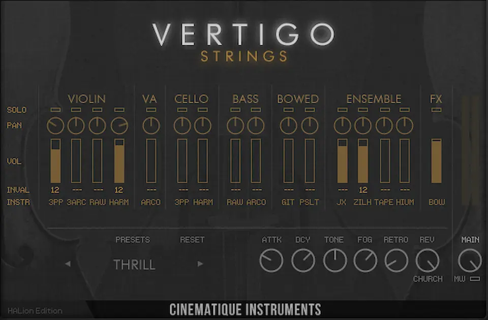 Best Strings VST Plugins: Cinematique Instruments - Vertigo Strings