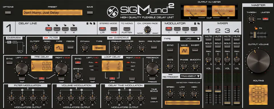 Best Delay VST Plugins: D16 - Sigmund 2