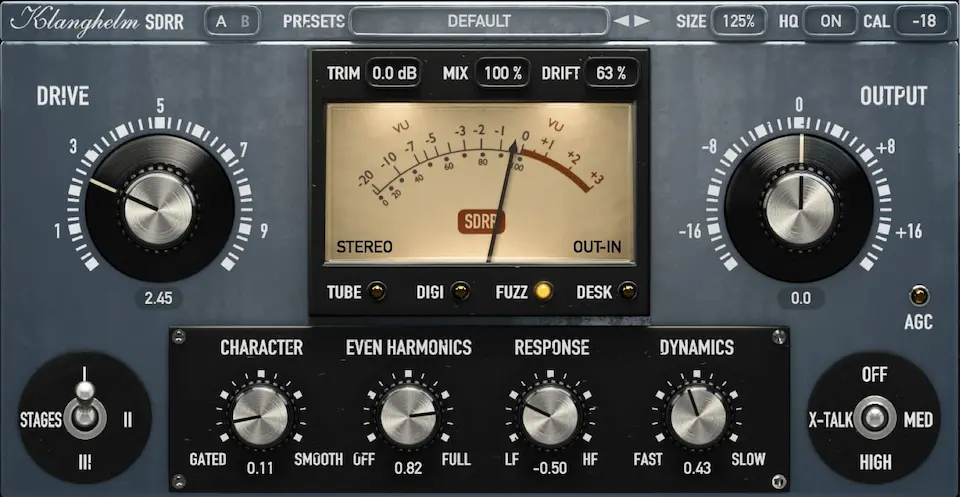 Best Distortion VST Plugins: Klanghelm - SDRR