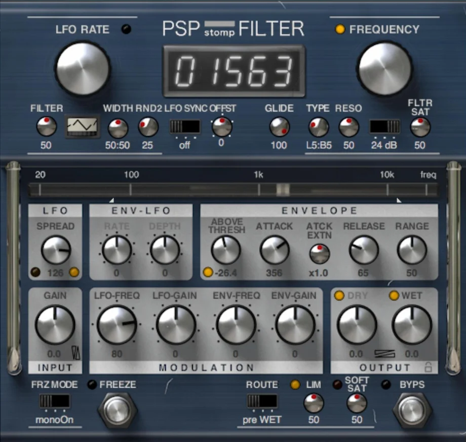 Best Filter VST Plugins: PSP Audioware - PSP stompFilter