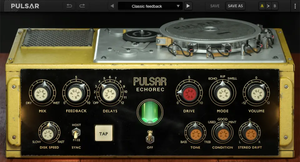 Best Delay VST Plugins: Pulsar Audio - Echorec