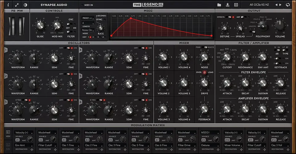 Best Bass VST Plugins: Synapse Audio - The Legend HZ