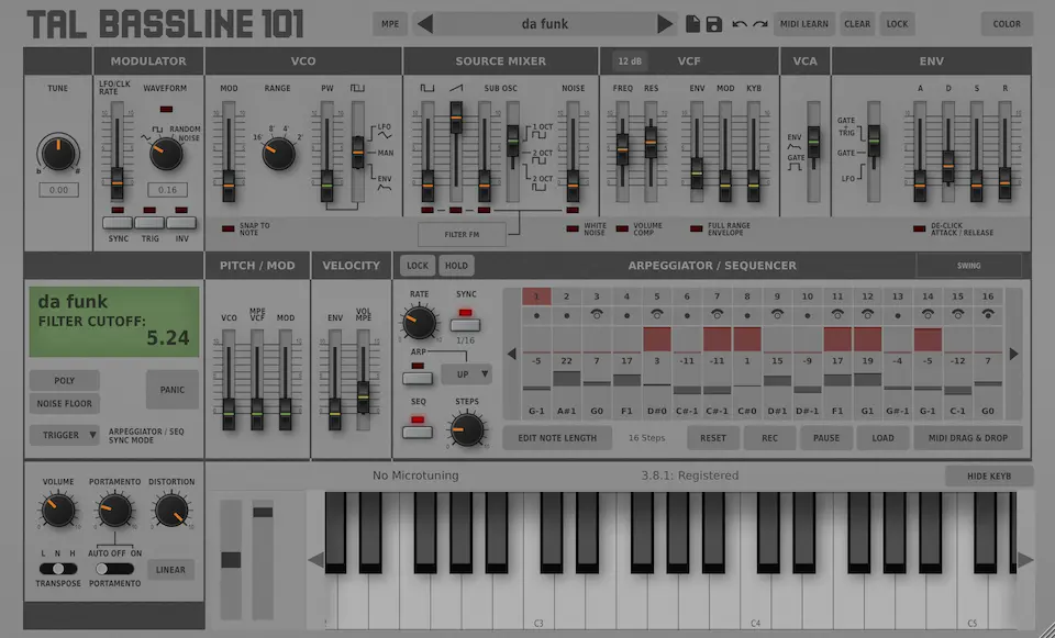 Best Bass VST Plugins: TAL-BassLine-101