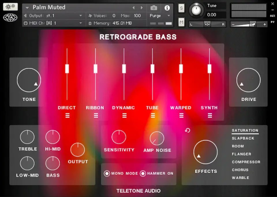 Best Bass VST Plugins: Teletone Audio - Retrograde Bass