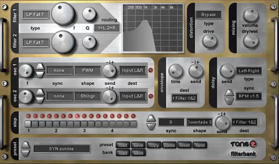 Best Filter VSt Plugins: Tone2 - FilterBank 3