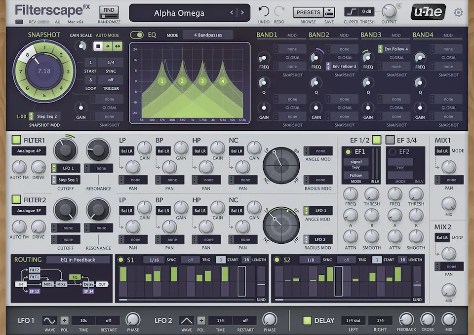 Best Filter VSt Plugins: U-He - Filterscape