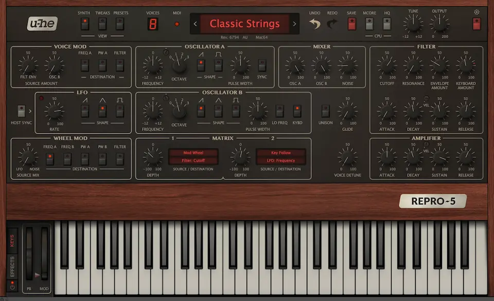 Best Synth VST Plugins: U-he - Repro 5