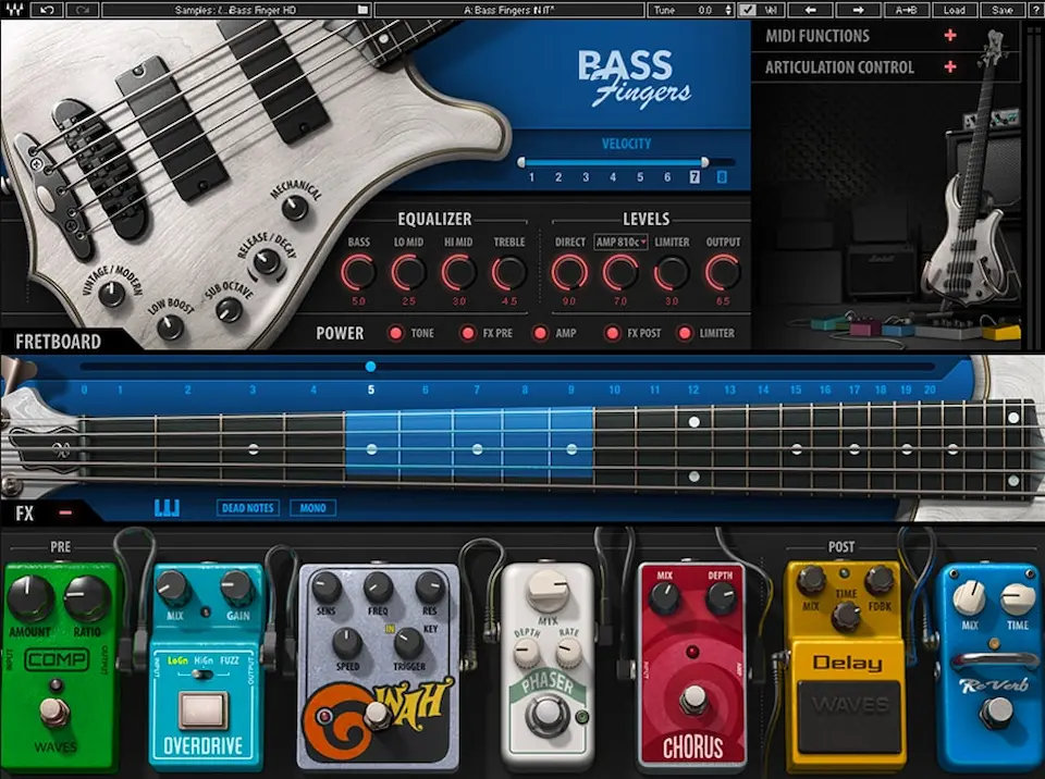 Best Bass VST Plugins: Waves - Bass Fingers